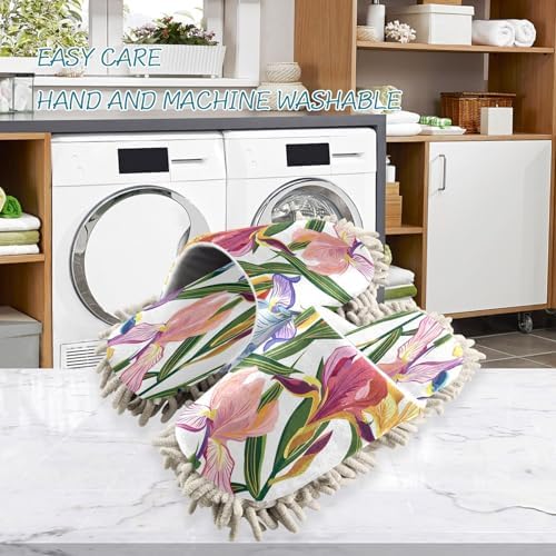 Zhirexin Colorful Flowers Microfiber Mop Slippers 1
