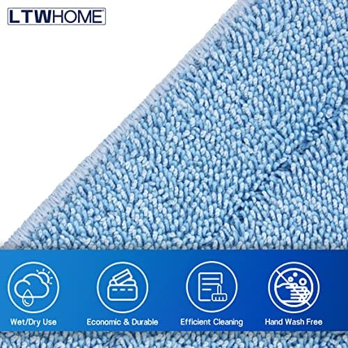 LTWHOME 24 Microfiber Dust Mop Refill Pads Pack of 6
