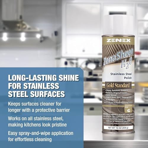 Zenex ZenaSheen H20 Polish - 16 oz 2 Pack Stainless Steel Cleaner