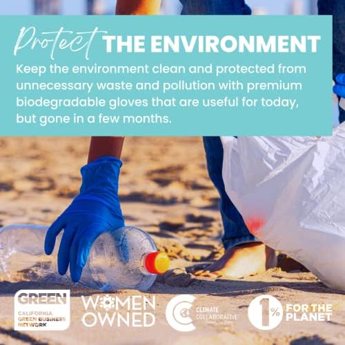 Eco Gloves Biodegradable Nitrile Powder Free Food Prep Cleaning