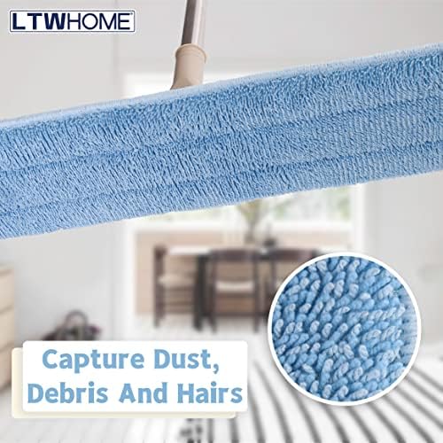 LTWHOME 24 Microfiber Dust Mop Refill Pads Pack of 6