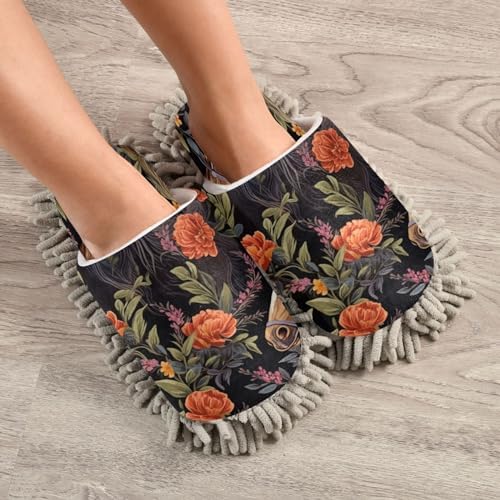 Zhirexin Cleaning Slippers with Microfiber Mop Pads