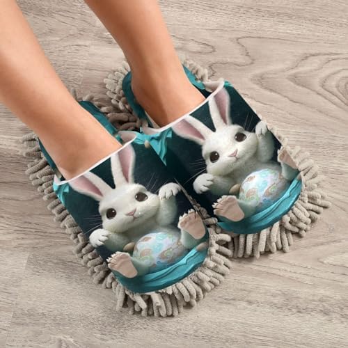 Bulletgxll Easter Rabbit Paws Cleaning Slippers 1