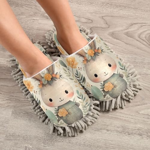 Soft Microfiber Cleaning Slippers for Floor Mopping