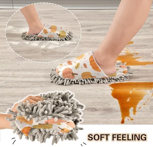 Zhirexin Thanksgiving Cartoon Pumpkin Cleaning Slippers