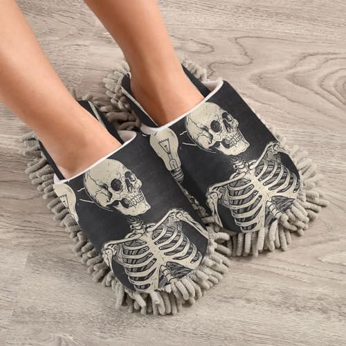 Zhirexin Mop Slippers with Microfiber Pad for Kitchen Cleaning