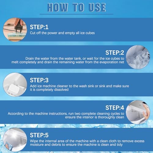 EHENiZ Ice Maker Descaler Cleaner Tablets 12-Pack for Clear Ice