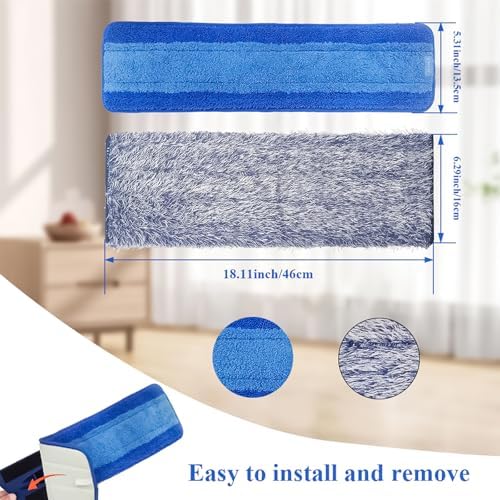 FOITLE 2 Pack Microfiber Reusable Mop Pads for Bona