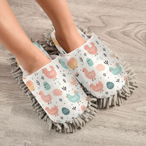 Bulletgxll Mop Slippers - Microfiber Washable Floor Cleaning Slippers