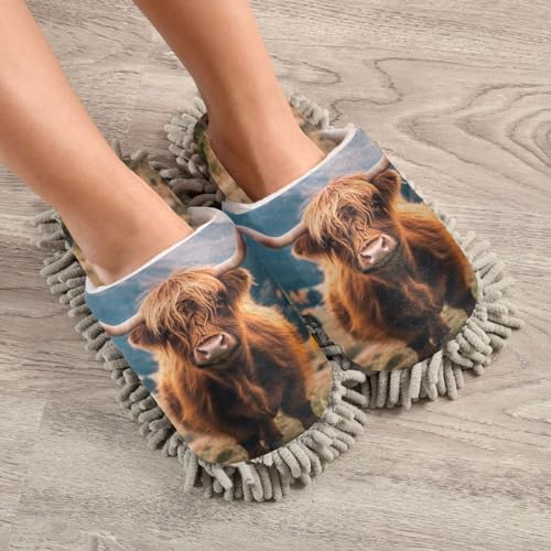 Zhirexin High Absorbency Mop Slippers for Men Women