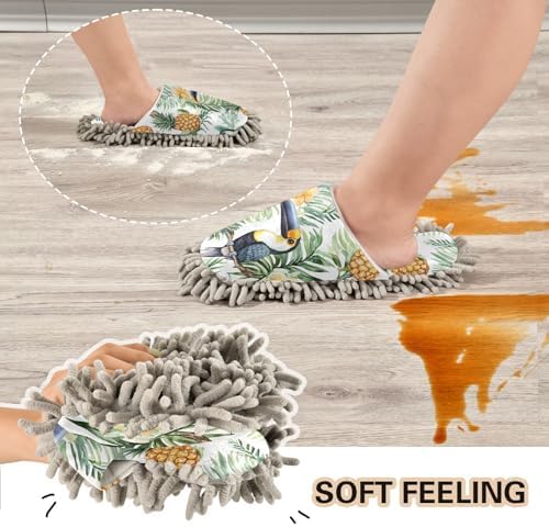 RunningBear Mop Slippers with Soft Chenille Sole