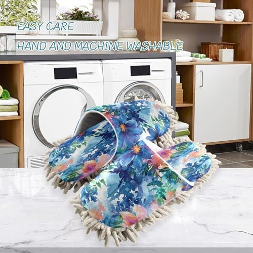 Zhirexin Watercolor Cleaning Mop Slippers