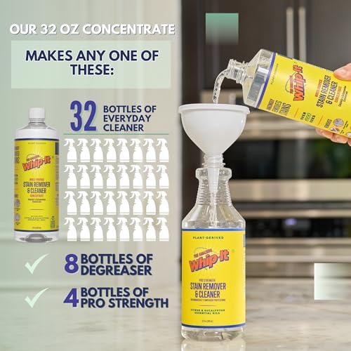 Whip It Concentrate 32 Oz - Multi Purpose Stain Remover