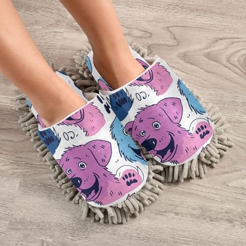 Bulletgxll Cartoon Dogs Mopping Slippers - M