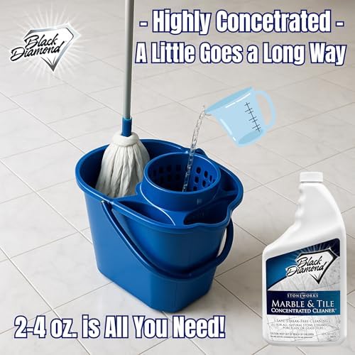 Black Diamond Marble Tile Floor Cleaner 1 Quart No-Rinse