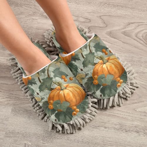 Zhirexin Thanksgiving Pumpkin Cleaning Slippers