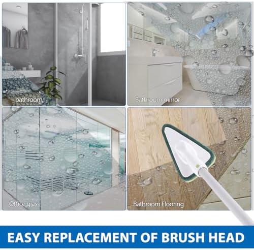 2pcs Floor Brush Head Replacement for Bathroom Cleaning