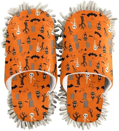 Burbuja Playful Skeletons Mop Slippers for Women Men