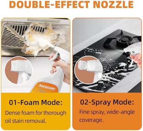 Jocecury 500ML Kitchen Foam Cleaner with Dual-Spray Nozzle