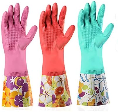 Aixingyun Dishwashing Rubber Gloves 3 Pairs