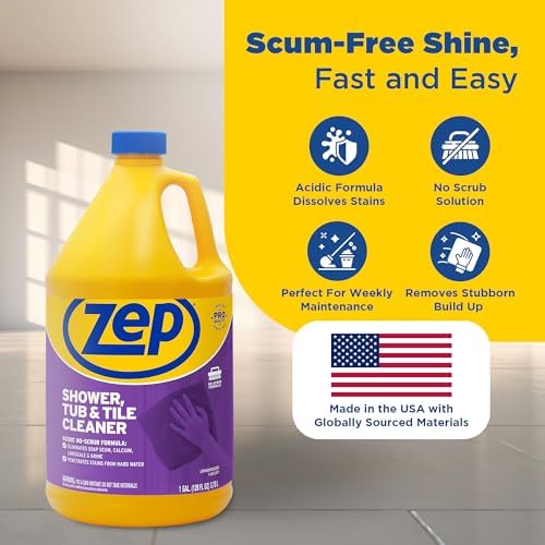 Zep No Scrub Shower Cleaner - 1 Gallon Case of 4 1