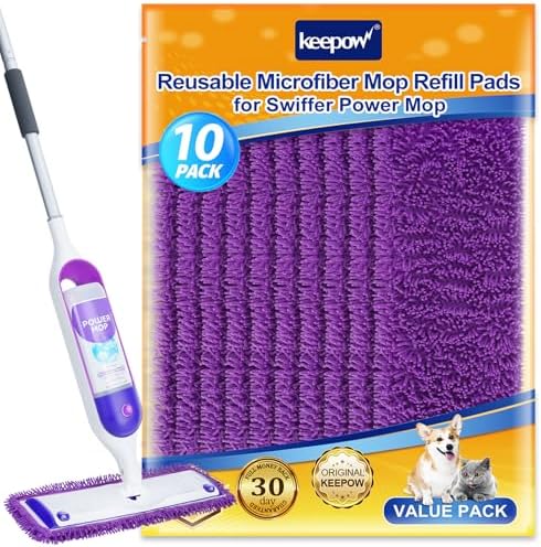 KEEPOW 10 Pack Microfiber Mop Refills