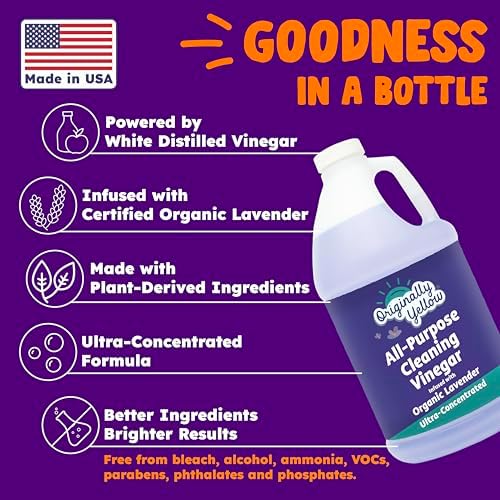 Originally Yellow Lavender Vinegar Cleaner 1 Gallon in 2 Bottles