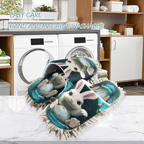 Bulletgxll Easter Rabbit Paws Cleaning Slippers 1