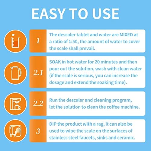 NATRUTH 20 Pack Limescale Remover Tablets for Kettle Coffee Machine 1