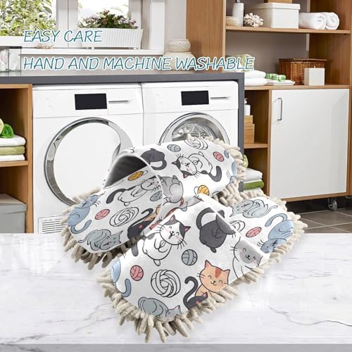 Zhirexin Cartoon Cute Cats Cleaning Slippers 1