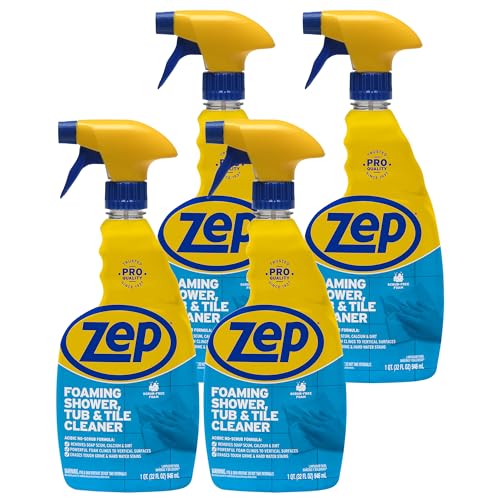 Zep Foaming Tub Tile Cleaner - 32 oz Case of 4 No Scrub