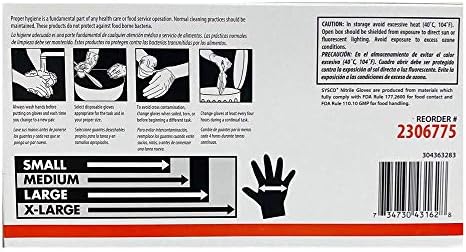 Sysco High Performance Nitrile Gloves Powder Free 100 Count