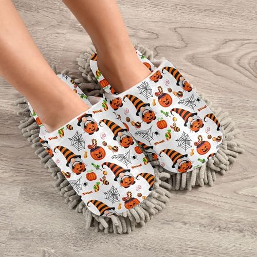 Burbuja Halloween Gnomes Dust Mop Slippers for Home Kitchen