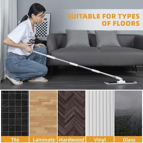 LJGG 236 Microfiber Floor Mop with 4 Washable Pads