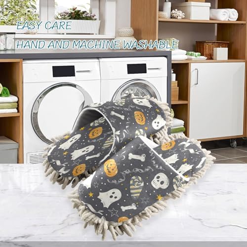Halloween Cute Spectre Skull Cleaning Slippers
