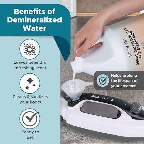 Steam Go Demineralized Water - 128 Fl Oz PVC-Free Multi-Surface