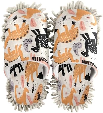 Bulletgxll Colorful Dinosaurs Cleaning Slippers L