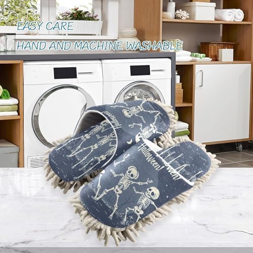 Zhirexin Halloween Skeleton Cleaning Slippers
