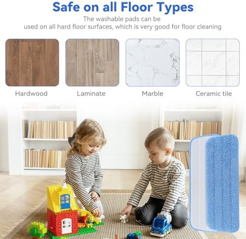 165 Inch Microfiber Mop Pads - 10 Pack Universal Replacement for Spray Mop
