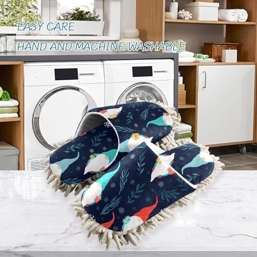 Burbuja Scandinavian Christmas Gnome Mop Slippers for Home Cleaning