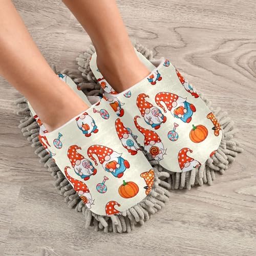 Burbuja Halloween Gnomes Mop Slippers for Home Cleaning