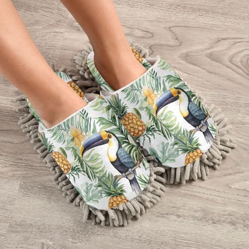 RunningBear Mop Slippers with Soft Chenille Sole