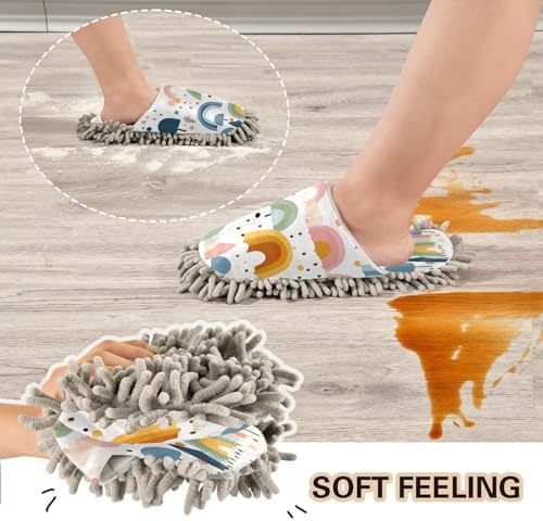 Zhirexin Microfiber Mop Slippers for House Cleaning