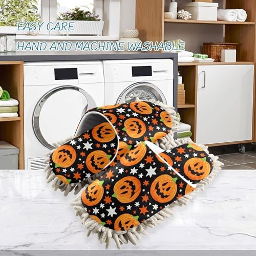 Burbuja Jack O Lantern Mop Slippers for Home Cleaning 1