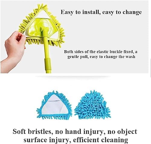 MAXBECK 180 Rotatable Adjustable Triangle Mop for Wet and Dry Cleaning