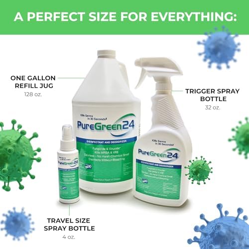 PureGreen24 Value Pack Disinfectant - Safe Effective Odorless