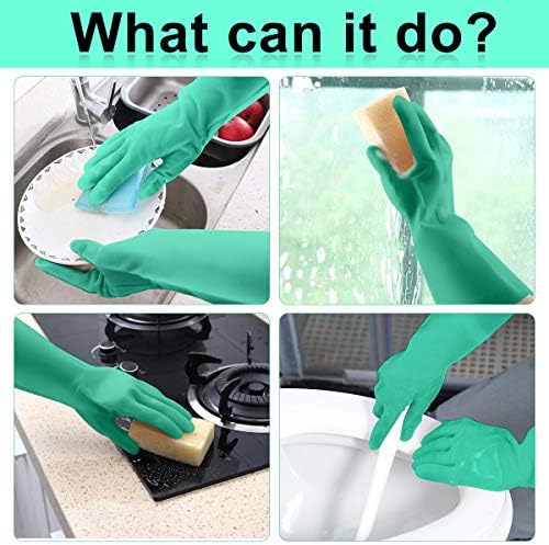 GAYISIC Reusable Kitchen Cleaning Gloves 2 Pairs