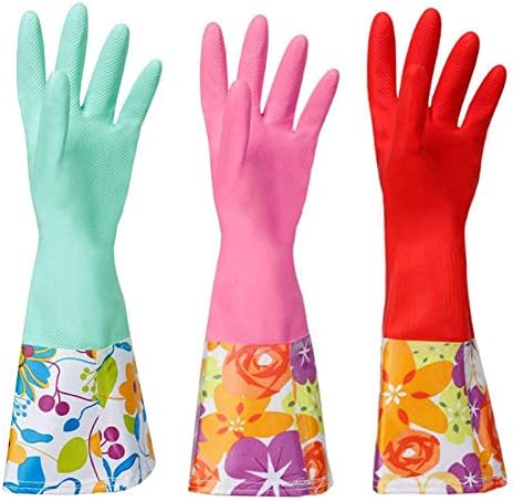 Aixingyun Dishwashing Rubber Gloves 3 Pairs