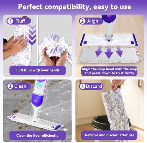 Guettsy 30 Pack Swiffer Power Mop Pads Refills