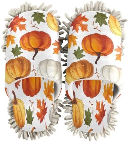 Zhirexin Thanksgiving Cleaning Slippers with Microfiber Mop Pads